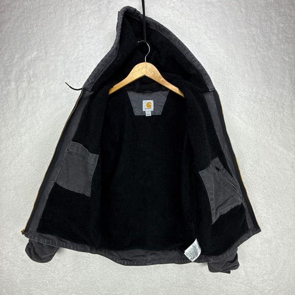 Carhartt Sierra Jacket Sherpa Lined Mens Medium J141 029 Shadow Gray - Picture 3 of 15